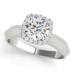 Round Diamond Halo Engagement Ring