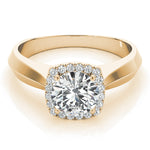 14K Yellow Gold 1 CT Diamond Halo Engagement Ring