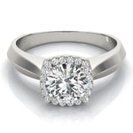 Round Diamond Halo Engagement Ring