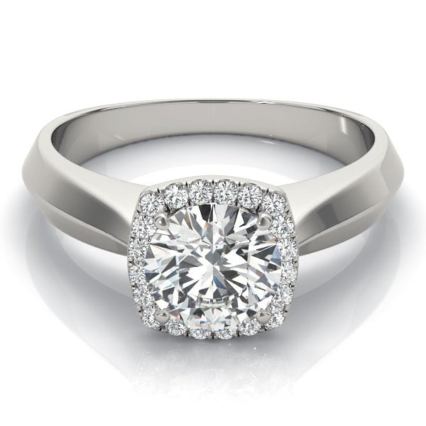 Round Diamond Halo Engagement Ring