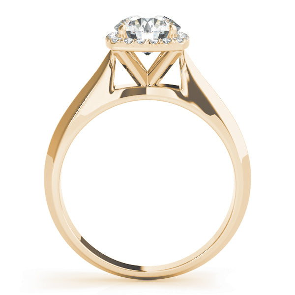 14K Yellow Gold 1 CT Diamond Halo Engagement Ring