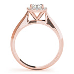 14K Rose Gold Oval Diamond Engagement Ring