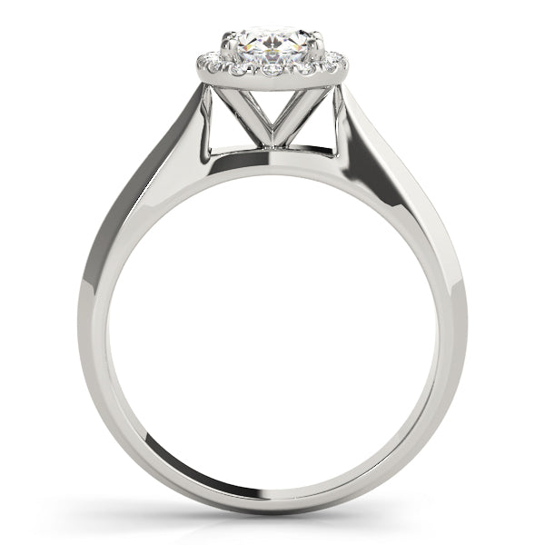 Oval Diamond Halo Engagement Ring