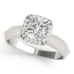 Cushion Diamond Halo Engagement Ring