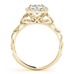 14K Yellow Gold 1 CT Diamond Halo Engagement Ring