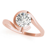 14K Rose Gold 0.5 CT Diamond Solitaire Engagement Ring