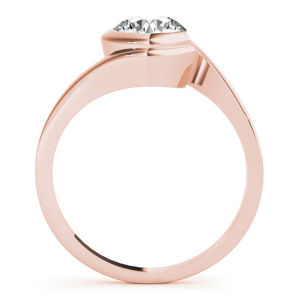 14K Rose Gold 0.5 CT Diamond Solitaire Engagement Ring