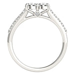 Round Diamond Two-Stone Fashion Ring