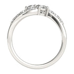 Round Diamond Two-Stone Fashion Ring