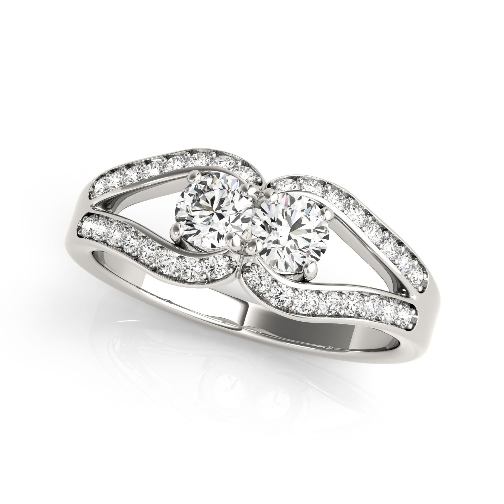 Platinum Multi-Diamond Fashion Statement Ring