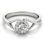 Premium Round Diamond Halo Engagement Ring