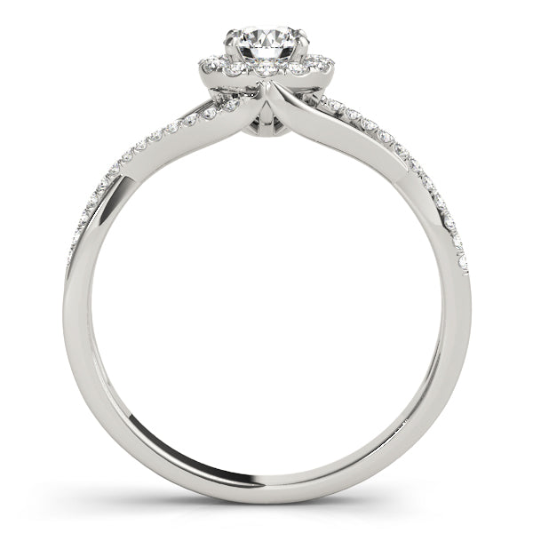Premium Round Diamond Halo Engagement Ring