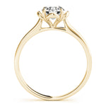 14K Yellow Gold 1/3 CT Round Diamond Engagement Ring