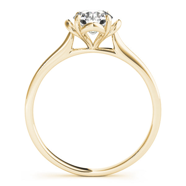14K Yellow Gold 1/3 CT Round Diamond Engagement Ring