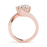 14K Rose Gold 1ctw Round Diamond Two-Stone Ring