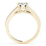 14K Yellow Gold 1 CT Round Diamond Engagement Ring