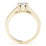 14K Yellow Gold 1 CT Round Diamond Engagement Ring