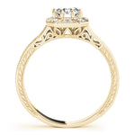 14K Yellow Gold 1.25 ctw Diamond Halo Engagement Ring