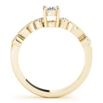 14K Yellow Gold Oval Diamond Fashion Ring
