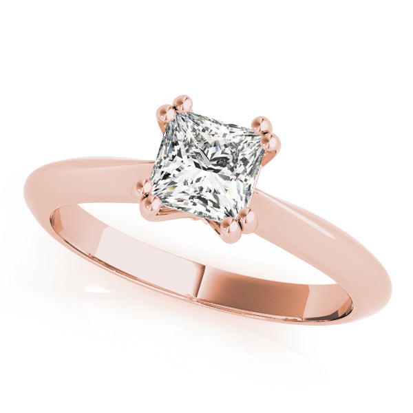 18K Rose Gold 5/8 CT Diamond Solitaire Engagement Ring