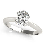0.6CT Oval Diamond Solitaire Engagement Ring