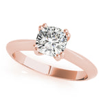 Rose Gold 0.5 CT Cushion Diamond Engagement Ring