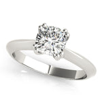 0.5 CT Cushion Diamond Solitaire Engagement Ring