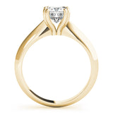 18K Yellow Gold 1/2 CT Cushion Diamond Engagement Ring