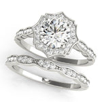 Premium Round Diamond Halo Engagement Ring