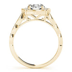 14K Yellow Gold Round Diamond Engagement Ring