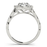 Premium Round Diamond Halo Engagement Ring