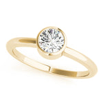 14K Yellow Gold 1/2 CT Round Diamond Engagement Ring