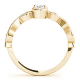14K Yellow Gold Oval Diamond Engagement Ring
