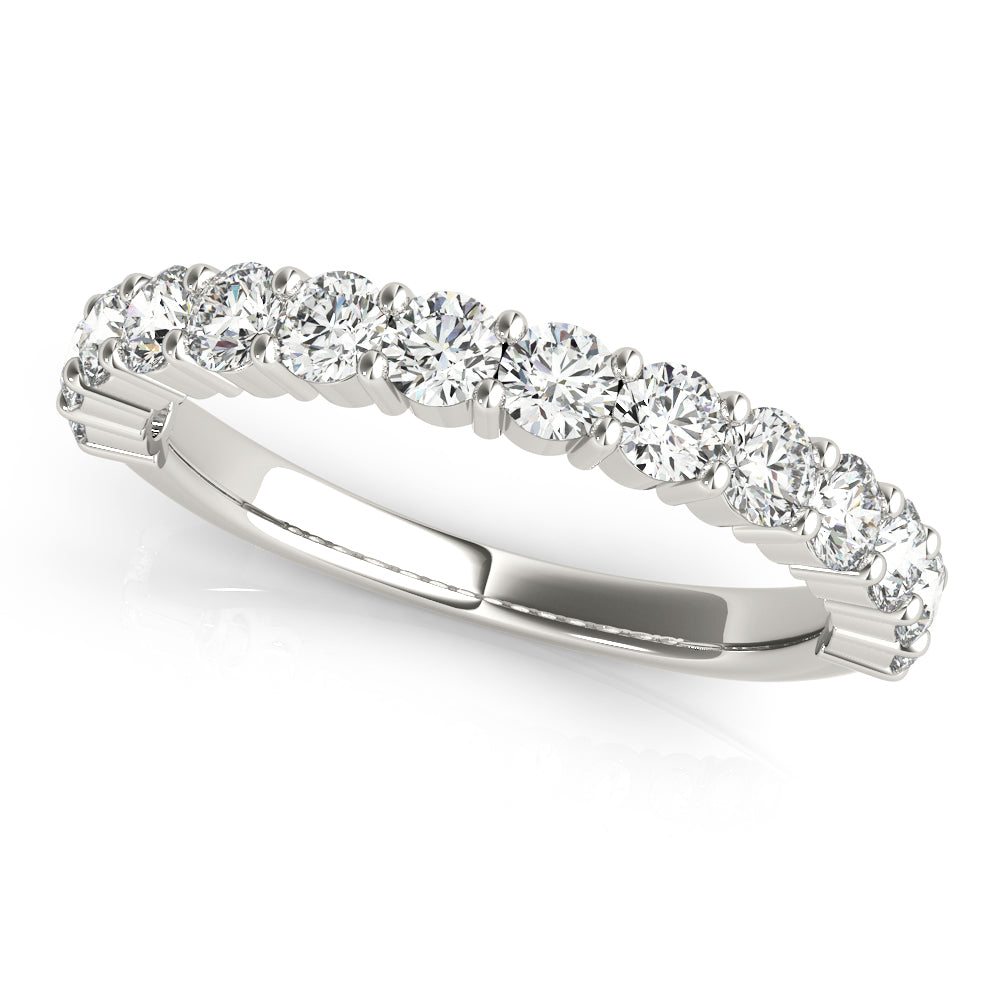 14K White Gold Diamond Wedding Ring