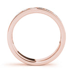 14K Rose Gold 1 CT Diamond Wedding Band