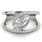 Multi-Diamond Fashion Ring in Premium Metal