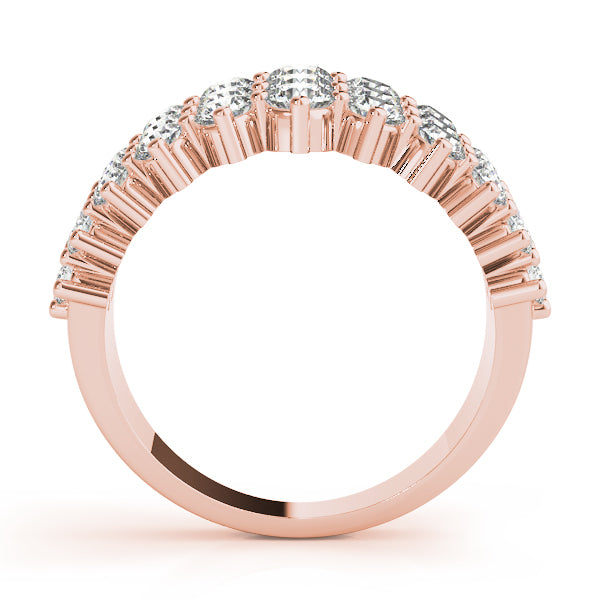 Rose Gold Multi-Diamond Fashion Statement Ring