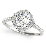 Round Diamond Halo Engagement Ring