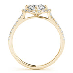 14K Yellow Gold 1.33ctw Diamond Halo Engagement Ring