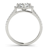 Round Diamond Halo Engagement Ring