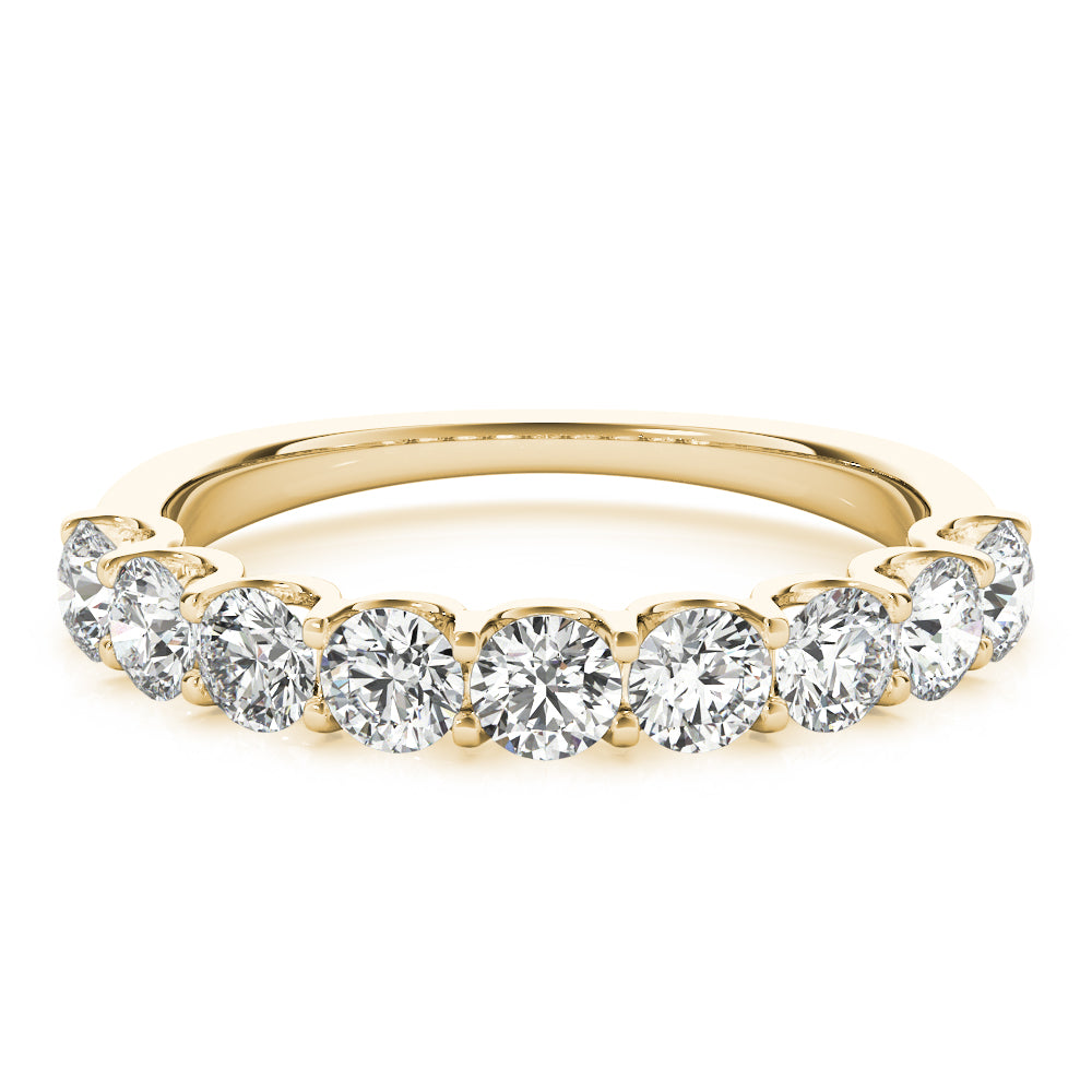 18K Yellow Gold Multi-Diamond Wedding Band
