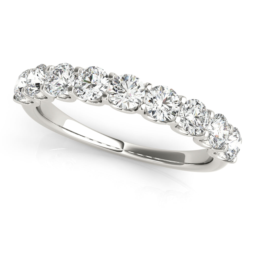 18K White Gold 1 CT Diamond Wedding Band
