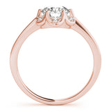 14K Rose Gold 1 CT Diamond Halo Engagement Ring