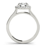 Round Diamond Halo Engagement Ring
