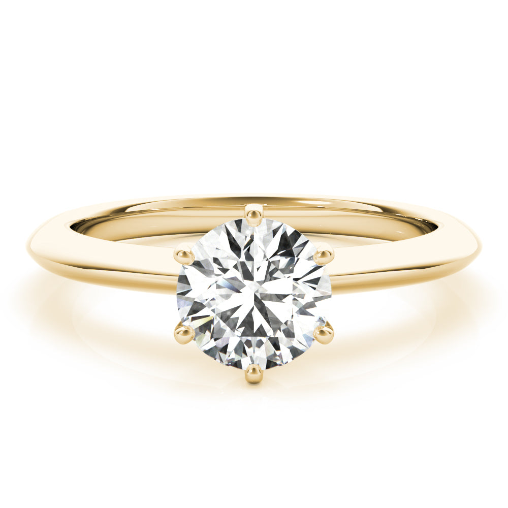 14K Yellow Gold 1 CT Diamond Engagement Ring