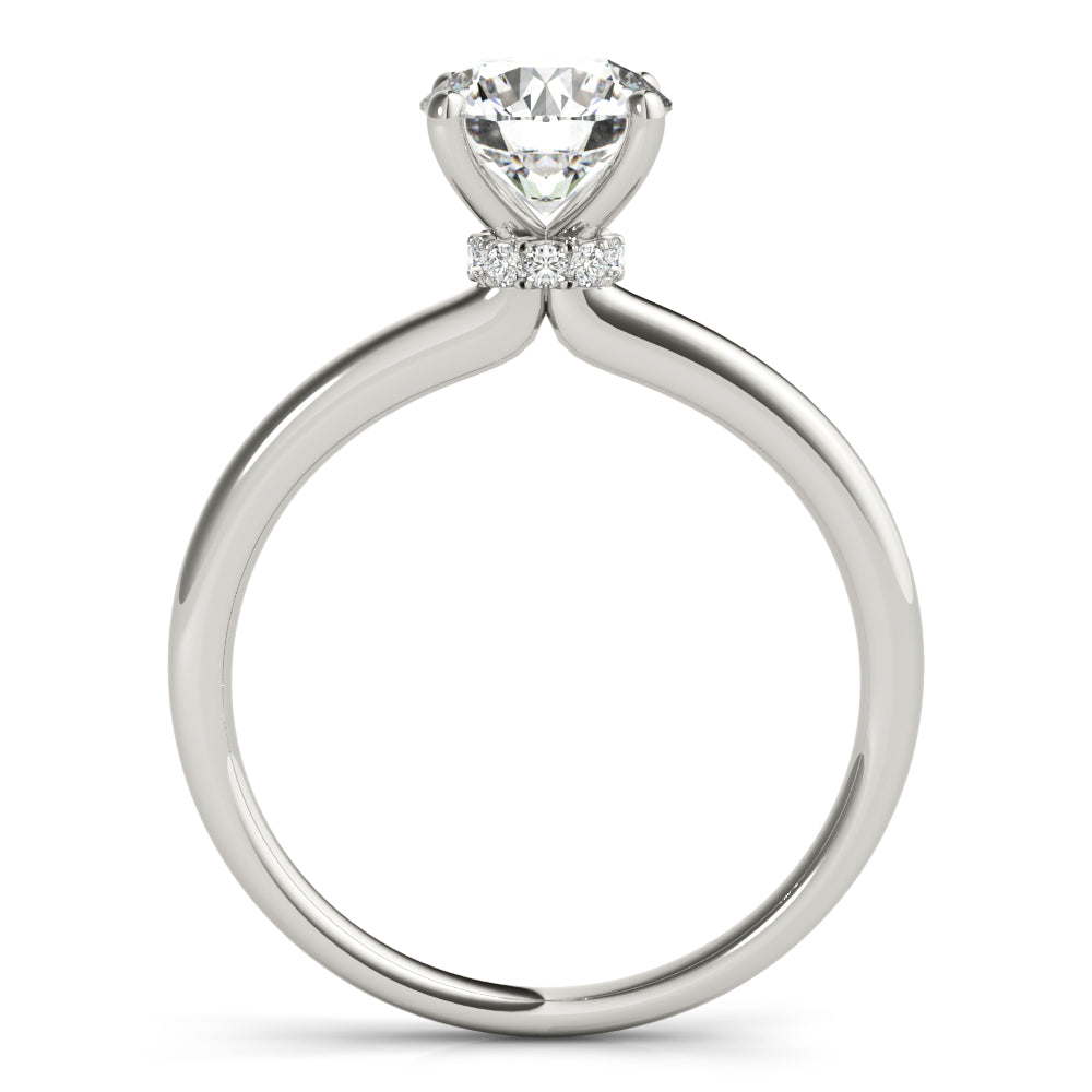 Platinum 1 ct Round Diamond Engagement Ring
