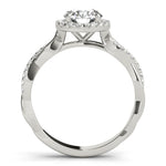 Premium Round Diamond Halo Engagement Ring