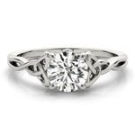 0.47 CT Round Diamond Solitaire Engagement Ring
