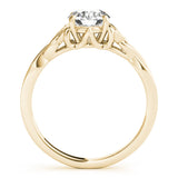 14K Yellow Gold 1/2 CT Round Diamond Engagement Ring