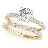 14K Yellow Gold 1 ct Diamond Single Row Engagement Ring